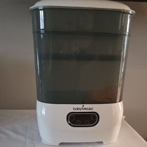 Baby Brezza Electric Steam Sterilizer in White with Smoke Gray Tank